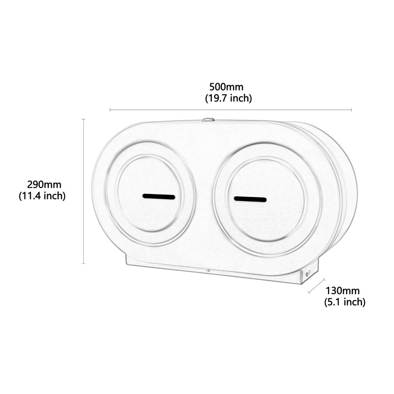 Twin Jumbo Roll Tissue Dispenser YM-1288 Twin Jumbo Roll Tissue Dispenser YM-1288